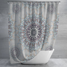 農村部落ちたの小さな白いフローラ シャワーカーテン