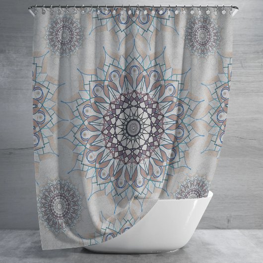 農村部落ちたの小さな白いフローラ シャワーカーテン