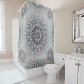 農村部落ちたの小さな白いフローラ シャワーカーテン (インサイチュ)