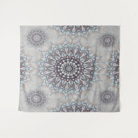 農村部落ちたの小さな白いフローラ タペストリー (正面(横))