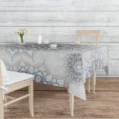 農村部落ちたの小さな白いフローラ テーブルクロス