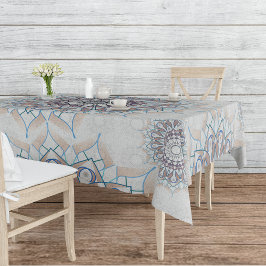 農村部落ちたの小さな白いフローラ テーブルクロス