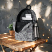 農村部落ちたの小さな白いフローラ プリントバックパック