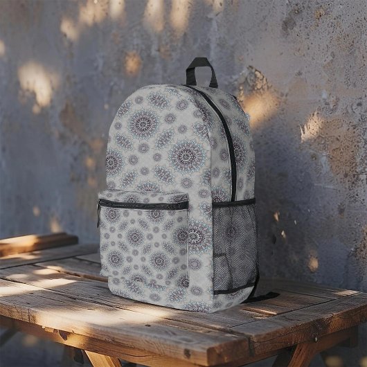 農村部落ちたの小さな白いフローラ プリントバックパック