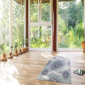 農村部落ちたの小さな白いフローラ ヨガマット