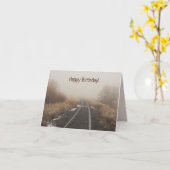 農村鉄道トラックズハッピーバースデー カード (黄色い花)