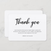 農村風のウェディングサンクス。モダンカントリーのメモ 招待状 (正面/裏面)