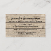 農村風の木製の鶏小屋 名刺 (裏面)