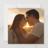 農村風の木製ストリングライトの写真 ウェディング 招待状 (裏面)