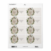 農村風の納屋の植物学的な花嫁のシャワー ラベル (フルシート)