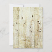 農村風ウェディング招待状 バーンスタイルの木製 招待状 (裏面)