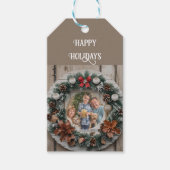 農村風クリスマスリース オーダーメイド ファミリー ギフトタグ (正面)