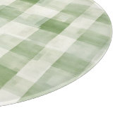 農村風グリーンクリームプレイド ブライダルシャワー カッティングボード (角)