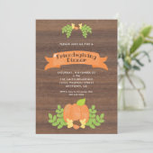 農村風フレンドギビングディナー | かぼちゃ 招待状 (スタンド正面)