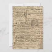 農村風子羊男の子ベビーシャワー 招待状 (裏面)