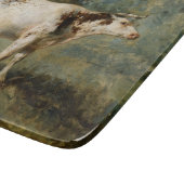 農村風景の中の牛（家畜） カッティングボード (角)