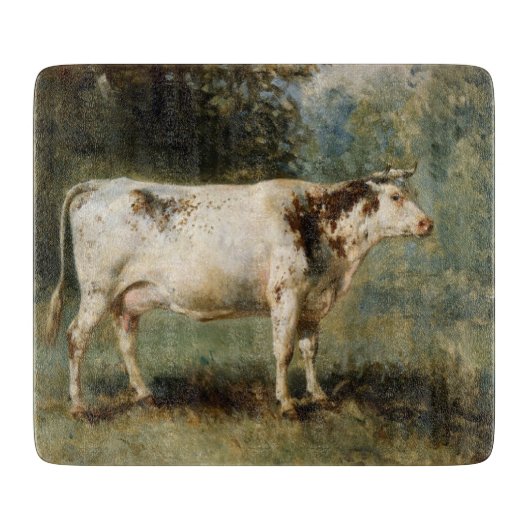 農村風景の中の牛（家畜） カッティングボード (正面)