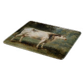 農村風景の中の牛（家畜） カッティングボード (角)