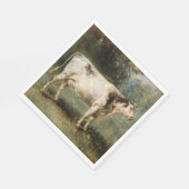 農村風景の中の牛（家畜） スタンダードランチョンナプキン (角)