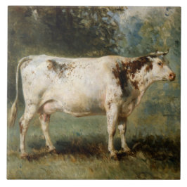農村風景の中の牛（家畜） タイル