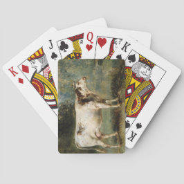 農村風景の中の牛（家畜） トランプ