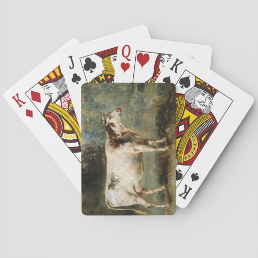 農村風景の中の牛（家畜） トランプ (裏面)