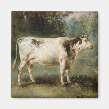 農村風景の中の牛（家畜）