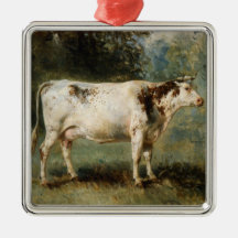 農村風景の中の牛（家畜）