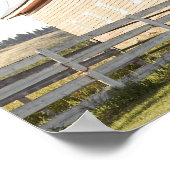 農村風景の納屋 ポスター (角)