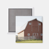農村風景の納屋 マグネット (正面/裏面)