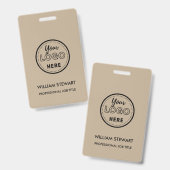 農村風 ビジネス ロゴ 会社 従業員 スタッフ バッジ (正面＆裏面)