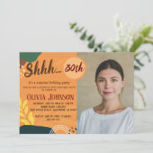 農村風 大人のサプライズ 30歳誕生日パーティーの写真 招待状 (スタンド正面)