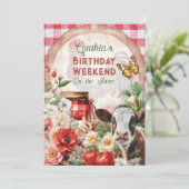 農村 フラワー フレッシュ パーティー 招待状 (スタンド正面)