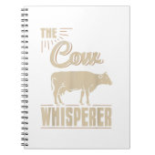 農業おもしろいカウ恋人農家ギフトレトロカウホイィ ノートブック (正面)