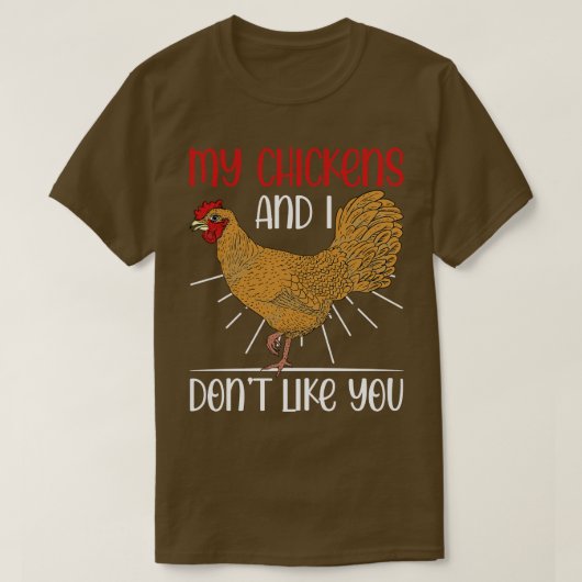 農業おもしろい農家ファムアニマルチキン Tシャツ (デザイン正面)