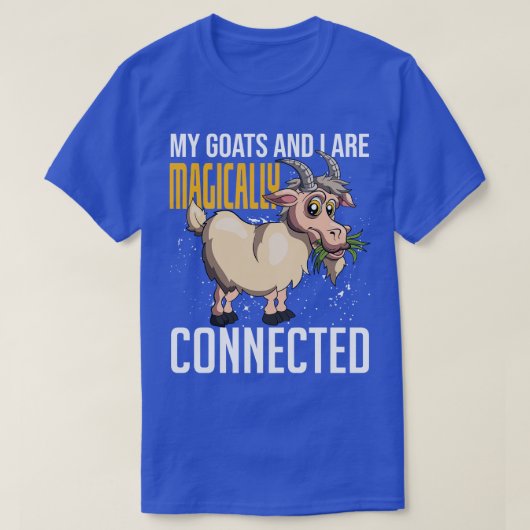 農業おもしろい農家飼育動物ヤギ2 Tシャツ (デザイン正面)