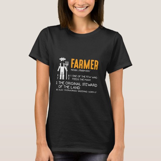 農業ことわざ農業農場評価 Tシャツ (正面)