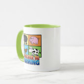 農業だ！羊のブタの糞 マグカップ (正面左)