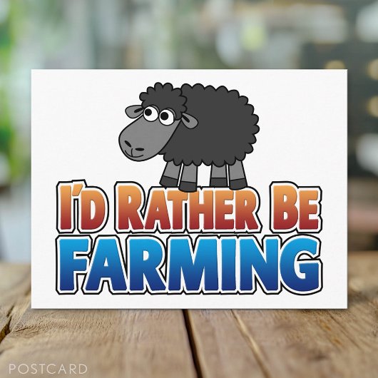 農業だ！黒い羊 ポストカード