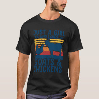 農業のシャツはヤギを愛する女の子 Tシャツ