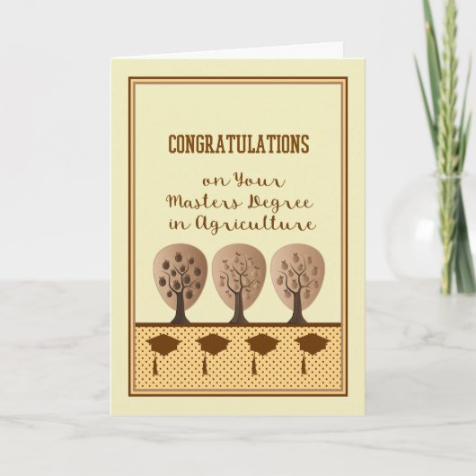 農業のマスターズ学位カード カード (正面)