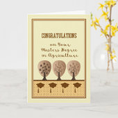 農業のマスターズ学位カード カード (黄色い花)