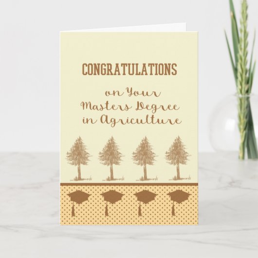 農業のマスターズ学位カード カード (正面)