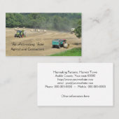 農業の収穫の建築業者 名刺 (正面/裏面)