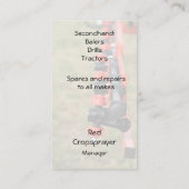 農業の穀物の噴霧の腕 名刺 (裏面)