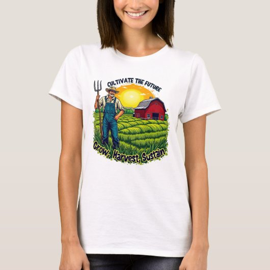 農業の贈り物 農業愛好家 将来の農家 Tシャツ (正面)