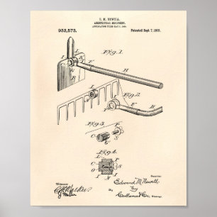 農業の道具1909古いPeper ポスター