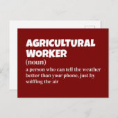 農業はがき – 農業労働者の定義 シーズンポストカード (正面/裏面)