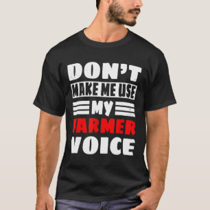 農業は私に農家声を使わせない Tシャツ