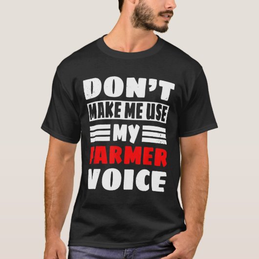 農業は私に農家声を使わせない Tシャツ (正面)